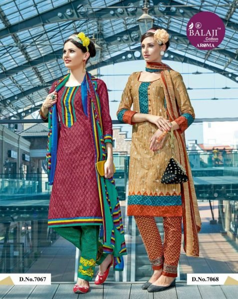 AROMA 11 UNSTICHED COTTON PRINT DRESS MATERIAL WHOLESALE