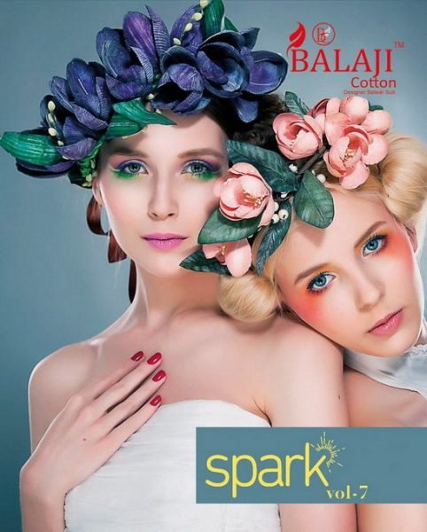 SPARK 7 UNSTICHED COTTON PRINT DRESS MATERIAL WHOLESALE