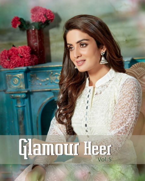 CHICKEN WORK KURTIS WITH INNER – GLAMOUR HEER 5 PASTEL CHART