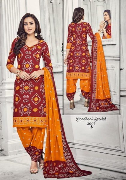 MAYUR BANDHANI 3 – COTTON PRINT UNSTICHED MATERIAL