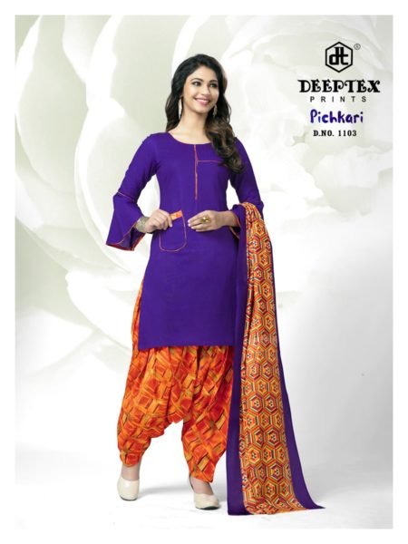 DEEPTEX PICHKARY VOL 11 UNSTICHED PATIYALA COTTON PRINT DRESS MATERIALS WHOLESALE