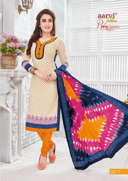 RANG RESHAM FROM AARVI HEAVY QUALITY COTTON PRINT UNSTICHED MATERIAL WHOLESALE