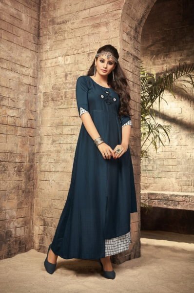 18 attitude Aastha vol 11 stylish designer Kurtis catalogue supplier exporter