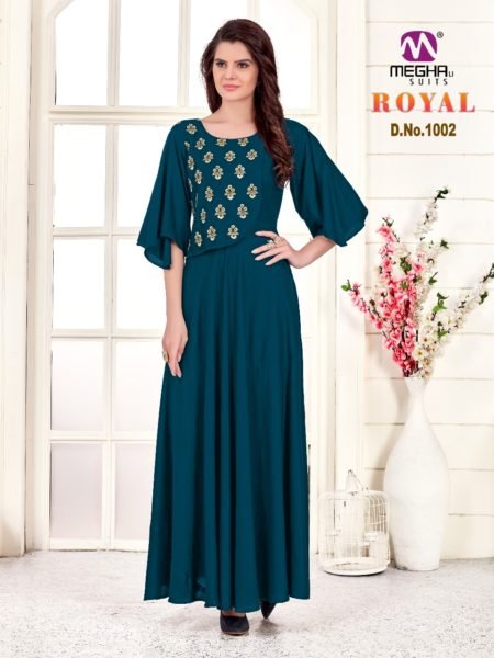 Meghali Kurtis Royal rayon long Gown Kurtis wholesaler exporter