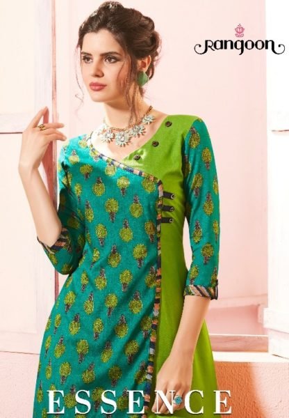 RANGOON ESSENCE SILK WITH RAYON WESTERN KURTIS WHOLESALE