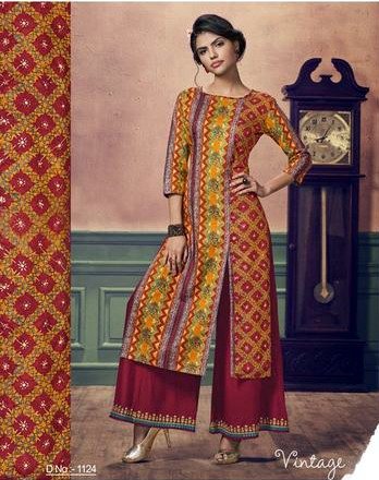 SPIRIT BY RANGOON COTTON KURTIS WITH RAYON PLAZZO WHOLESALE @ RS 780