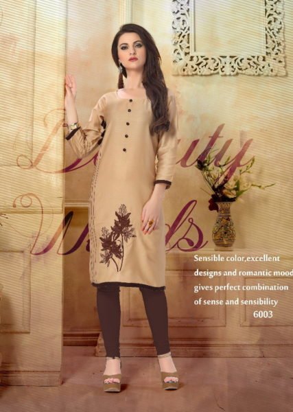 PIRELLI VOL 2 COTTON SILK KURTIS WITH WORK MANUFACTURER
