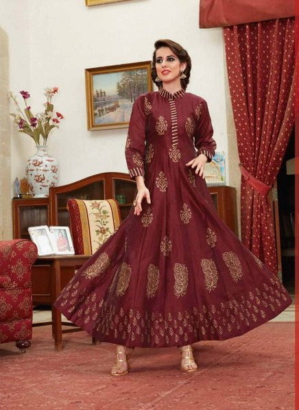 JHALAK SILK LONG GOWN ANARKALI KURTI SHRUTI WHOLESALER