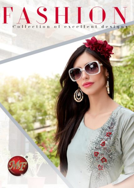MF Fashion silk embroidery fancy ready to wear Kurtis collection manufacturer