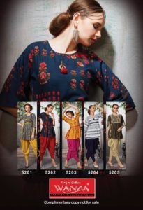 Wanna Patola Rayon Kurtis With Dhoti Catalogue manufacturer wholesaler @ RS 765