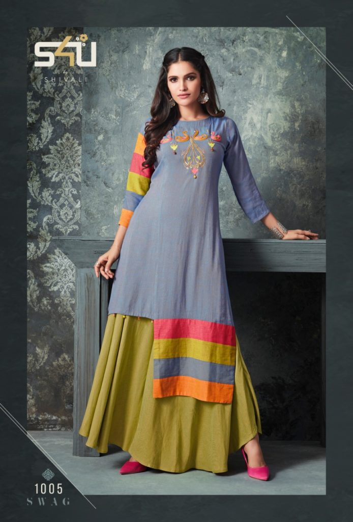 s4u Swag vol 3 top and bottom party wear Kurtis wholesalers India