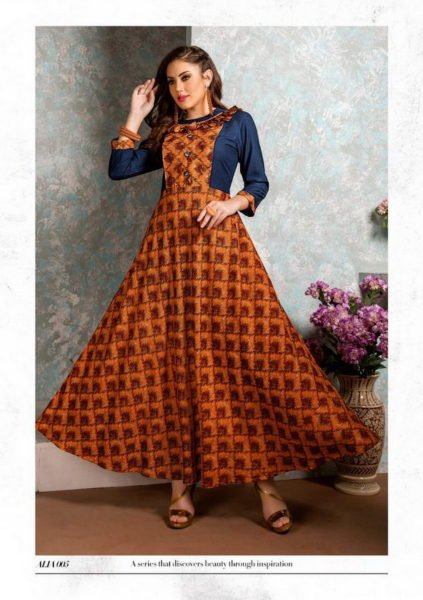 Aaliya Femi 9 Anarkali Kurtis wholesaler manufacturer