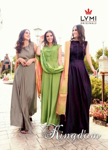 Lymi kingdom by kessi designer long gown with dupatta wholesale