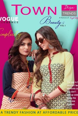 Town Beauty vol 1 by Diya trendz cotton Kurtis wholesale supplier