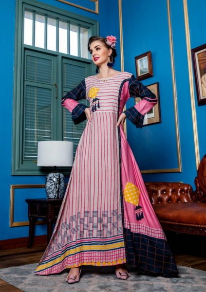 Heritage vol 2 By Kiana Designer Long Gown Kurtis Wholesale Supplier
