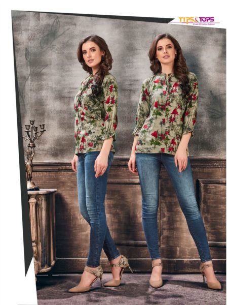 Tips & Tops Peony Fancy short Top Kurtis wholesaler