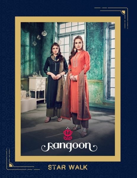 Rangoon Star walk Top Bottom Duppatta Kurtis Wholesaler