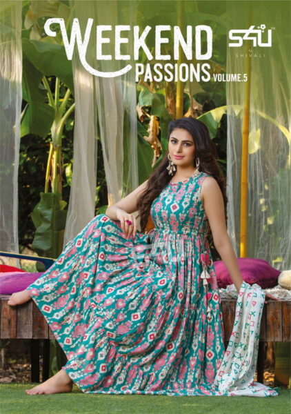 S4U Weekend Passion vol 5 Frock Kurtis with scarves