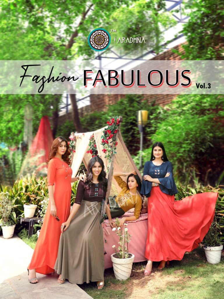 Aradhana Fashion Fabulous vol 3 Gown Kurtis wholesaler