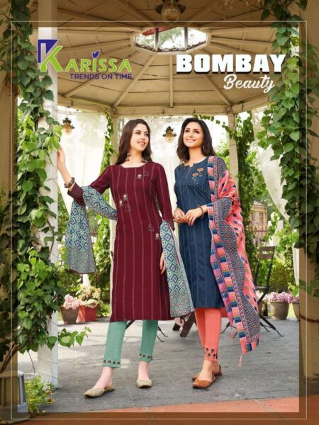 Karissa Bombay Beauty Readymade Top Pant Dupatta