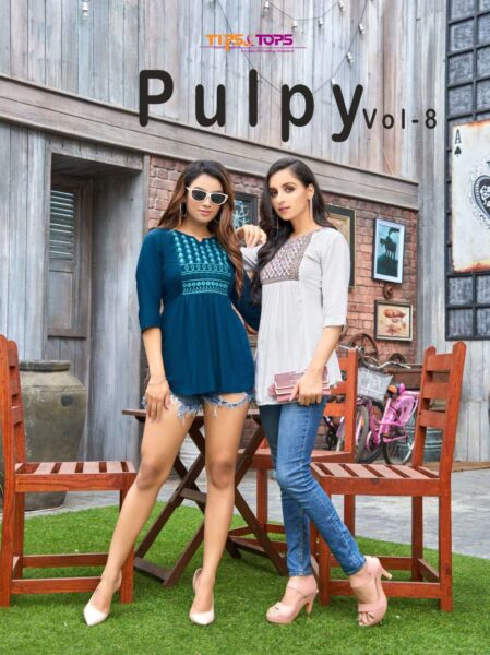Pulpy vol 8 Tips & Tops Short Kurtis wholesalers