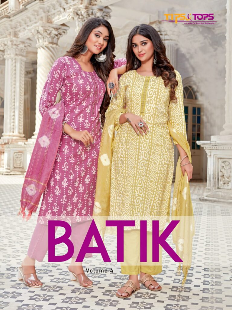 Batik vol 4 Tips & Tops Readymade suits