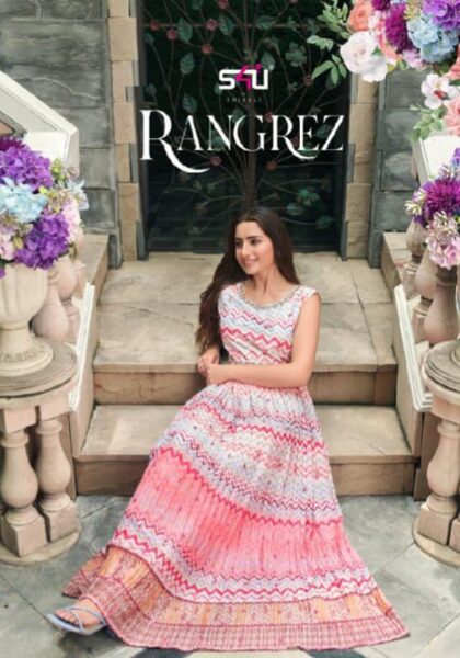 S4U Rangrez Designer Gown Kurtis wholesalers