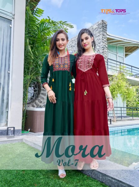 Mora vol 7 Gown Kurtis Wholesalers