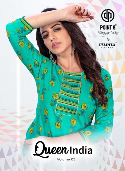 Deeptex Queen India vol 3 kurtis Pant Set