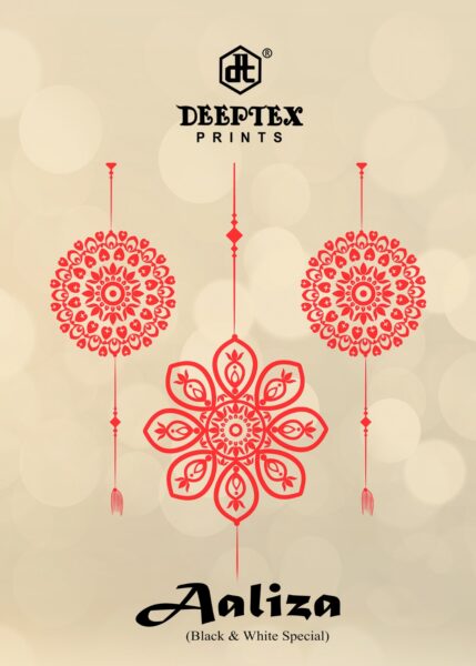 Deeptex Aaliza Black & White Dress Materials